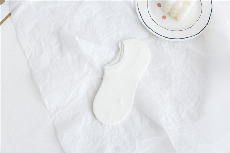 Female Shallow Mouth Invisible Socks Summer Cotton Socks Pure Silicone Anti-slip Socks Tide Thin Minimalist Solid Color